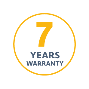 <font color=#68696B>EXTENDED warranty increases to 7 years</font>